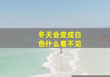 冬天会变成白色什么看不见