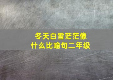 冬天白雪茫茫像什么比喻句二年级