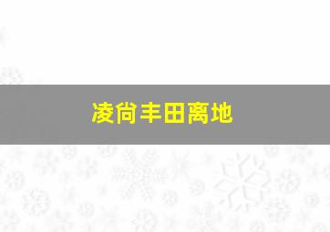 凌尙丰田离地