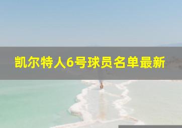 凯尔特人6号球员名单最新