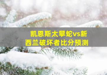 凯恩斯太攀蛇vs新西兰破坏者比分预测