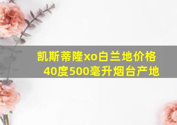 凯斯蒂隆xo白兰地价格40度500毫升烟台产地