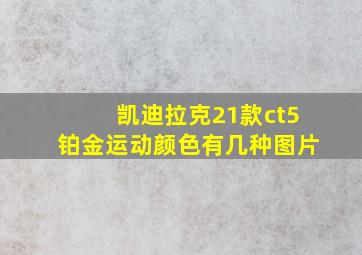 凯迪拉克21款ct5铂金运动颜色有几种图片