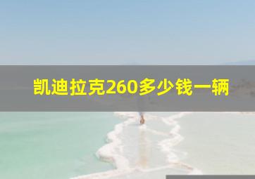 凯迪拉克260多少钱一辆