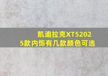 凯迪拉克XT52025款内饰有几款颜色可选