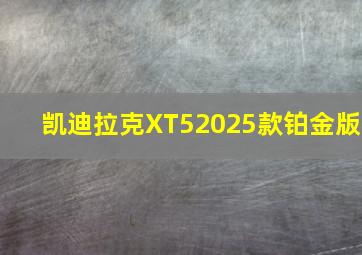 凯迪拉克XT52025款铂金版