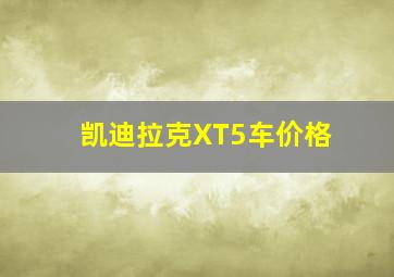 凯迪拉克XT5车价格