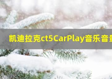 凯迪拉克ct5CarPlay音乐音量