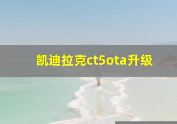 凯迪拉克ct5ota升级