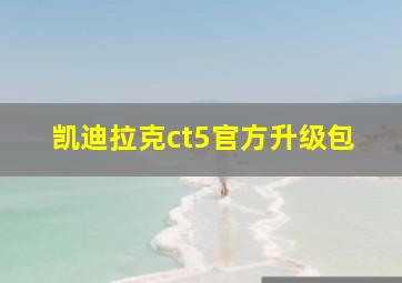 凯迪拉克ct5官方升级包