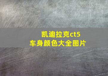 凯迪拉克ct5车身颜色大全图片