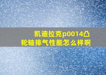 凯迪拉克p0014凸轮轴排气性能怎么样啊