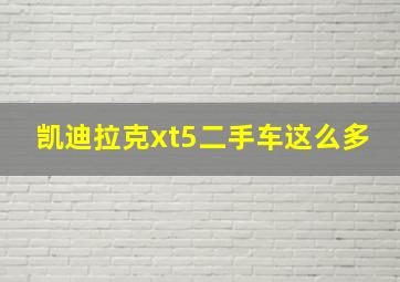 凯迪拉克xt5二手车这么多