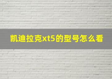 凯迪拉克xt5的型号怎么看