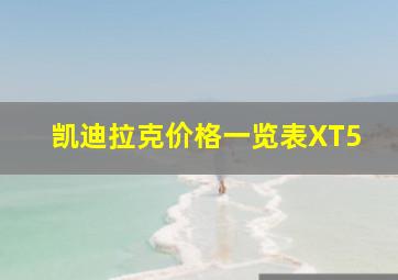 凯迪拉克价格一览表XT5