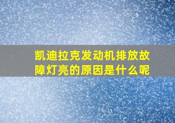 凯迪拉克发动机排放故障灯亮的原因是什么呢