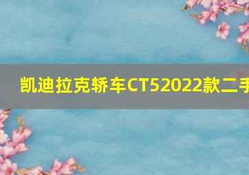 凯迪拉克轿车CT52022款二手