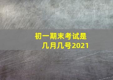 初一期末考试是几月几号2021