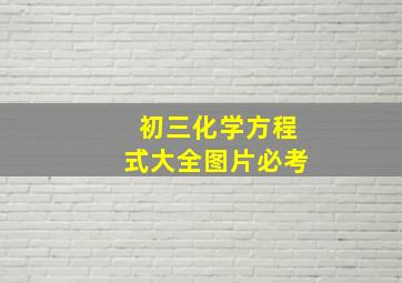 初三化学方程式大全图片必考