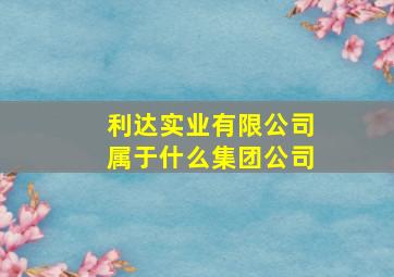 利达实业有限公司属于什么集团公司