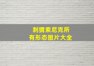 刺猬索尼克所有形态图片大全