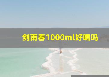 剑南春1000ml好喝吗