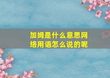 加姆是什么意思网络用语怎么说的呢