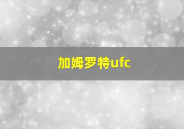 加姆罗特ufc