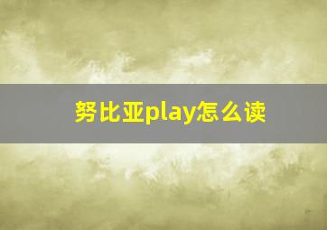 努比亚play怎么读