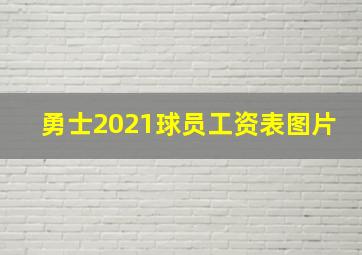 勇士2021球员工资表图片