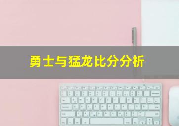 勇士与猛龙比分分析