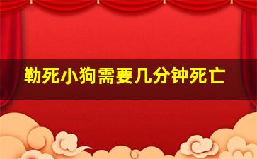 勒死小狗需要几分钟死亡