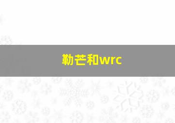 勒芒和wrc