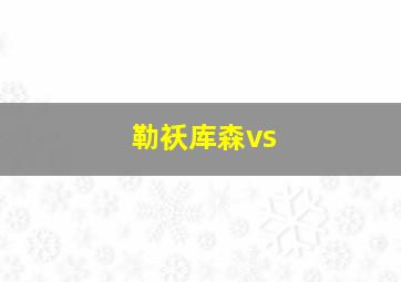 勒袄库森vs