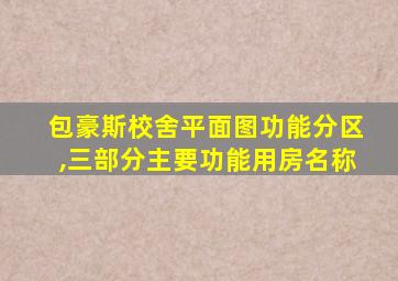 包豪斯校舍平面图功能分区,三部分主要功能用房名称