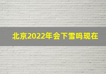 北京2022年会下雪吗现在