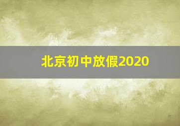 北京初中放假2020