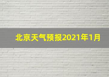 北京天气预报2021年1月