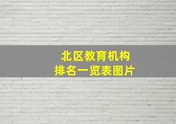 北区教育机构排名一览表图片