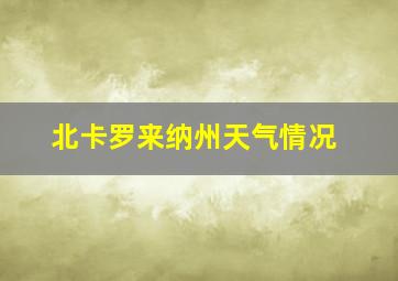 北卡罗来纳州天气情况