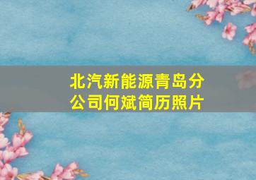 北汽新能源青岛分公司何斌简历照片