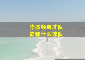 华盛顿奇才队简称什么球队