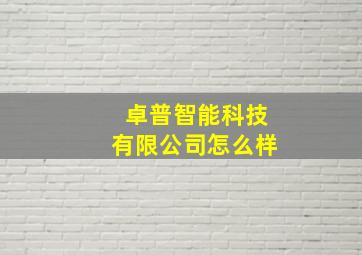 卓普智能科技有限公司怎么样