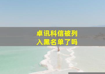 卓讯科信被列入黑名单了吗