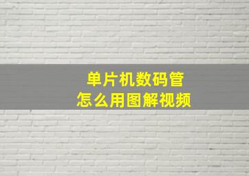 单片机数码管怎么用图解视频