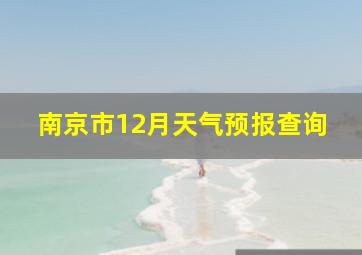 南京市12月天气预报查询