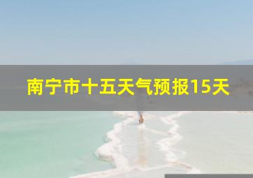 南宁市十五天气预报15天