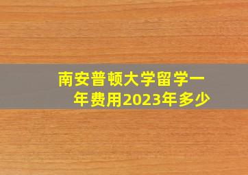 南安普顿大学留学一年费用2023年多少