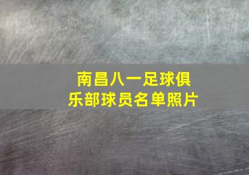 南昌八一足球俱乐部球员名单照片