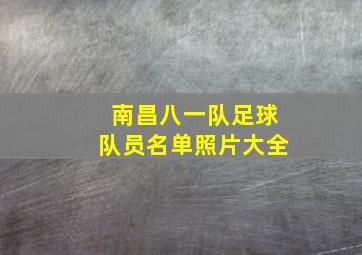 南昌八一队足球队员名单照片大全